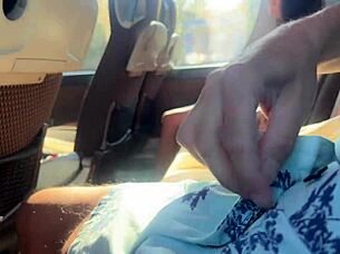 Imagine A Pervert Flashing Dick In Bus As Beautiful Brunette Grabs And Jerks It Off Publicly