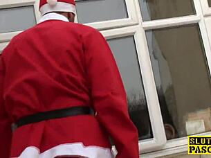 hey santa, watch this british plumper squirt all over with my dildo ride?