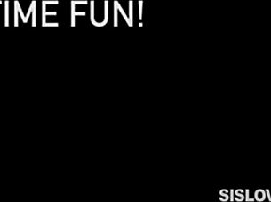 Hey, watch this teen 18+ stepsis get fingered and blow huge cock in interracial POV hardcore action