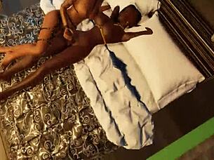 I Feel Intense Passion As Latina Sucks Massive Black Cock From Futanari, Her Big Tits And Ass Bouncing Wildly.