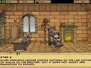 Akabur's witch trainer game offers full playthrough in part 10 with costume elements.