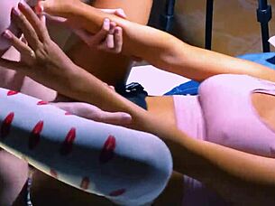 Shy Nerdy Teen Experiences Intimate Moment with Petite Latina in Her Room