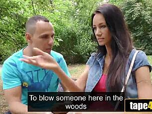 Hot Brunette Girlfriend Feels Betrayed Turning Slut For Cash As Boyfriend Watches In Outdoor Pov