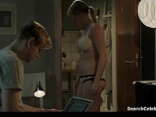 Why does Minka Kuustonen get topless in Raja S01E03 2014 scene?