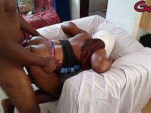 Quick Bedroom Fuck With Dripping Wet Pussy While Friends Wait In Living Room