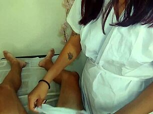 oh wow, this sexy nurse in mexico hospital just sucks my huge dick so good...