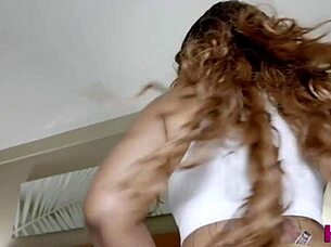 Shanice Luv arrives with her big ass ready for deepthroat action and wet pussy pounding