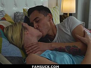 Uh, pervert guy sneakily enters into his friend's bed for some naughty fun - famsuck