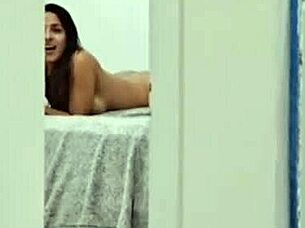 Amateur Latina wife caught flashing and swinging with husband's friend in group exhibition