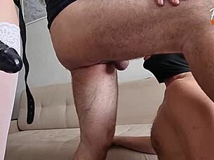 i shared my wife with a friend in this hot bisexual mmf threesome with strapon pegging action