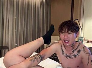 Check out this passionate Asian guy licking and fucking with intense dirty talk