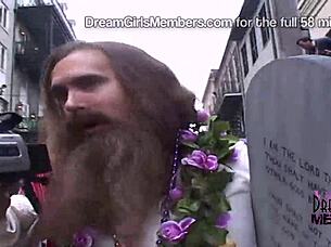 Hey, check out all the wild tits and freaks flashing at the Mardi Gras party on Fat Tuesday