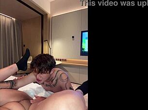 Check out this passionate Asian guy licking and fucking with intense dirty talk