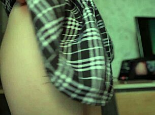 petite babe rubbing clit in panties for real orgasm close up