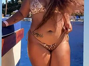 Mila hot big ass gets amazing cum on butt