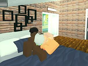 Roblox Whore Throat Fucked by BBC with Deepthroat Blowjob and Facial Cumshot