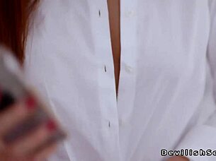 Redhead Student Pounds Teacher with Intense Cowgirl Riding and Oral Action