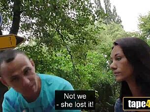 Hot Brunette Girlfriend Feels Betrayed Turning Slut For Cash As Boyfriend Watches In Outdoor Pov