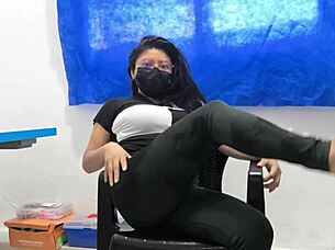 I feel so turned on showing off my huge natural tits and shaved pussy in this homemade video