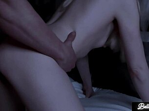 Why does step daddy sneak in at night to take her virginity with bareback creampie?