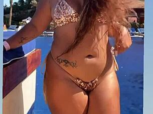 Mila hot big ass gets amazing cum on butt