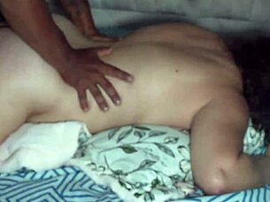Horny mature amateur fills big ass with cum