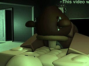 Bear girl takes control and dominates her boyfriend's massive shaft with handjob and riding moves