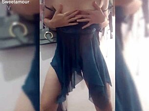 Pretty Latina Girl Dances Solo in Homemade Lingerie Video