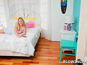 I Feel So Aroused as Teen Deepthroats and Fucks Stepbro's Best Friend with Sloppy POV Handjob on Shaved Pussy