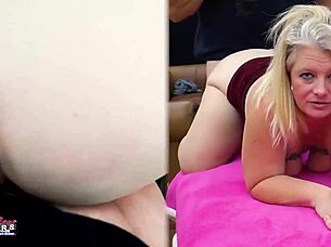 mature blonde emily and busty faith share cock