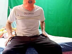 My friend is out shopping, come over for a fun sleepover with masks and let's have innocent playtime - real homemade video