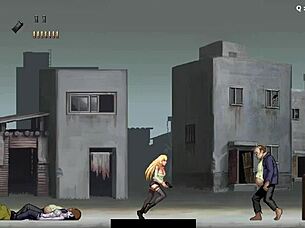 P C continues in part 2 of 3 with horny blonde in wild gang action