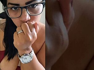 Hey, check out this naughty professor getting wild with spit and cum on her student's face