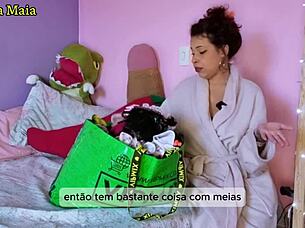 i'm a hot brazilian brunette showing off my panties and lingerie collection