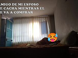 Amigo Joins Bed While Husband Leaves for Training, Sharing Two Beds