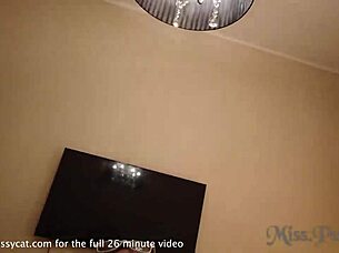 oh god, these hot college girls are banging with double dildo and scissoring in wild threesome...