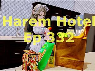 the story of harem hotel continues in episode 332 with intriguing game elements at the hotel