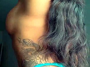 damn, this tattooed ebony prostitute shows off her ass for wild anal action 😏