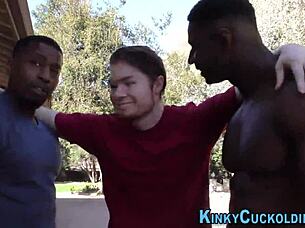 i watched this teen get cuckolded outdoors in interracial 3some with big cocks and cum