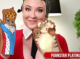 Kinky blonde Leya Falcon explores amateur scenes with huge balloons and curvy domination vibes