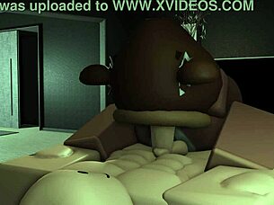 Bear girl takes control and dominates her boyfriend's massive shaft with handjob and riding moves