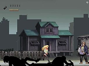 P C continues in part 2 of 3 with horny blonde in wild gang action