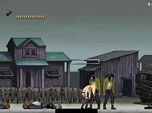 P C continues in part 2 of 3 with horny blonde in wild gang action