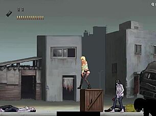 P C continues in part 2 of 3 with horny blonde in wild gang action