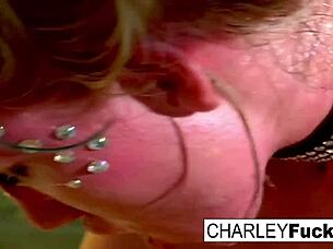 Blonde Madison Scott Licks Pussy While Charley Enjoys Intense Lesbian Fucking With Big Tits Bouncing