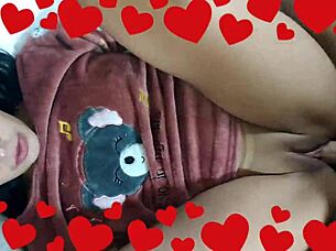 babysitter gets fucked missionary by guy until creampie on shaved pussy for valentines day