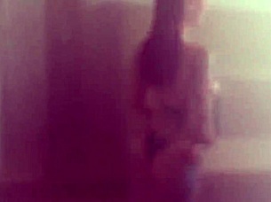 Exhibitionist couple fucks hard in public spa with wet pussy riding