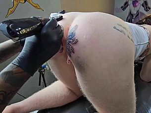 My beautiful Brazilian babe trades for anal assfucking with tattoo artist in studio bedroom! 🔥🍑