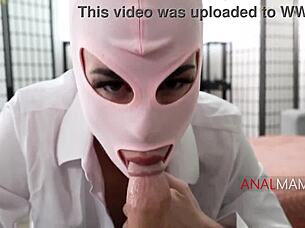 submissive short hair woman explores bdsm bondage and anal assfucking in a loving sex session