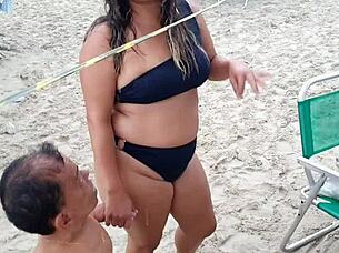 An�o mais famoso da televis�o de lua de mel na praia com paty bumbum no brasil